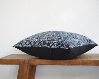 16" by 16" Vintage Hmong Hill Tribe Cushion Cover Ethnic Batik Thai
