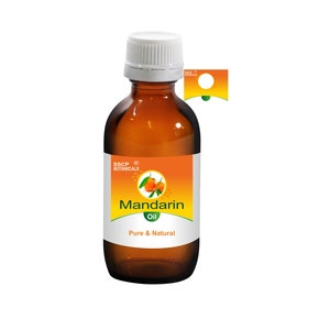 SSCP Botanicals Mandarin Pure Natural Essential Oil Citrus reticulata (5 ml - 100 ml in Glass Bottle & 250 ml to 1000 ml in Aluminum Bottle)