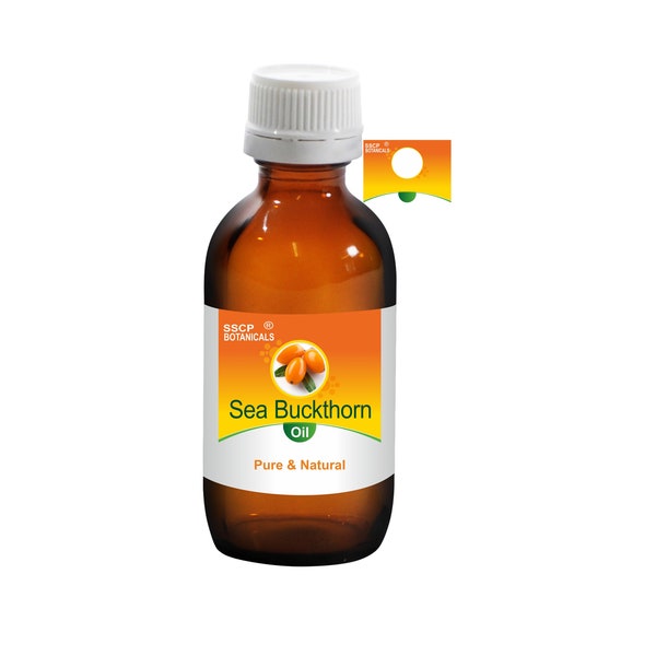 SSCP Botanicals Sea Buckthorn Pure Natural Oil Hippophae rhamnoides (5 ml to 100 ml in Glass Bottle & 250 ml to 1000 ml in Aluminum Bottle)