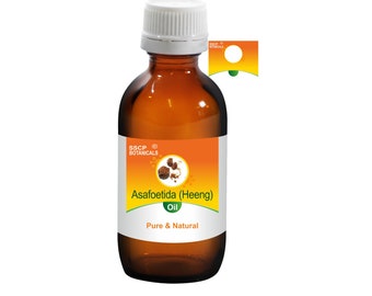 SSCP Botanicals Asafoetida (Heeng) Pure Natural Oil Ferula Assa-foetida (5ml to 100ml in Glass Bottle & 250ml to 1000ml in Aluminum Bottle)