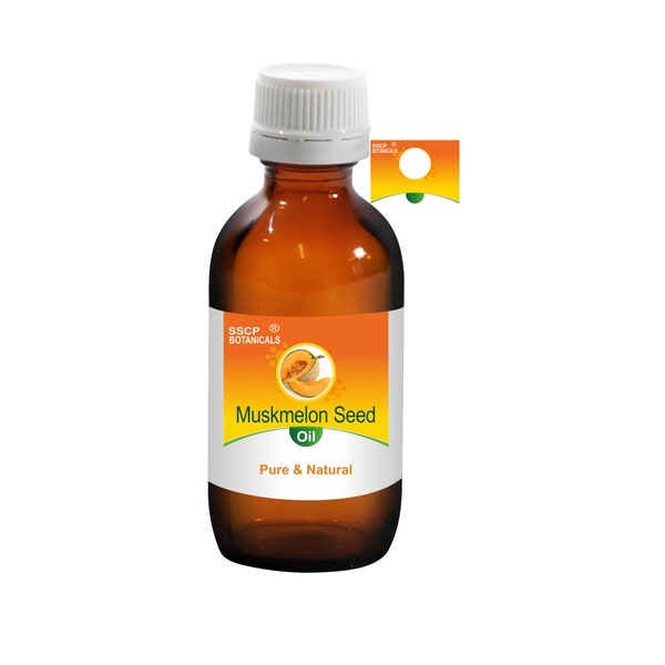 SSCP Botanicals Muskmelon Seed Pure Natural Carrier Oil Cucumis melo (5 ml to 100 ml in Glass Bottle & 250 ml to 1000 ml in Aluminum Bottle)