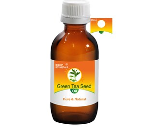 SSCP Botanicals Green Tea Seed Pure Natural Carrier Oil Camellia sinensis (5ml to 100ml in Glass Bottle & 250ml to 1000ml in Aluminum Bottle