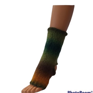 Flip Flop Socks, Green Yoga Socks, Grip Socks, Toeless Socks, Pilates Socks, Yoga Gift, Colorful Yoga Toe Socks