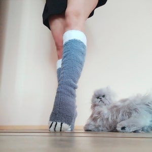 DSstyles Over Knee Socks for Women Cat Tail Thigh High Socks Cute