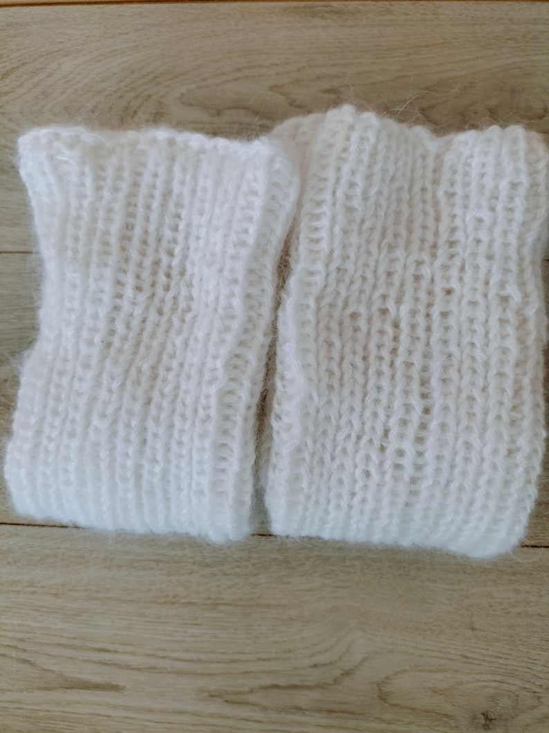 Long Mohair Leg Warmers Leg Warmers Knit White Chunky Long Etsy
