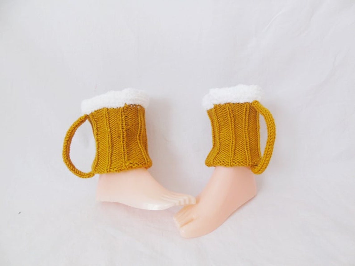 Crochet Beer Mug Leg Warmers Father's Day Gift Beer Etsy