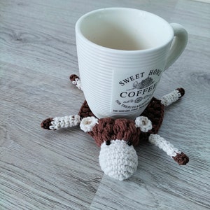 Crochet Sheep Coaster ,Coaster For Hot Drinks, Sheep Animal Coaster
