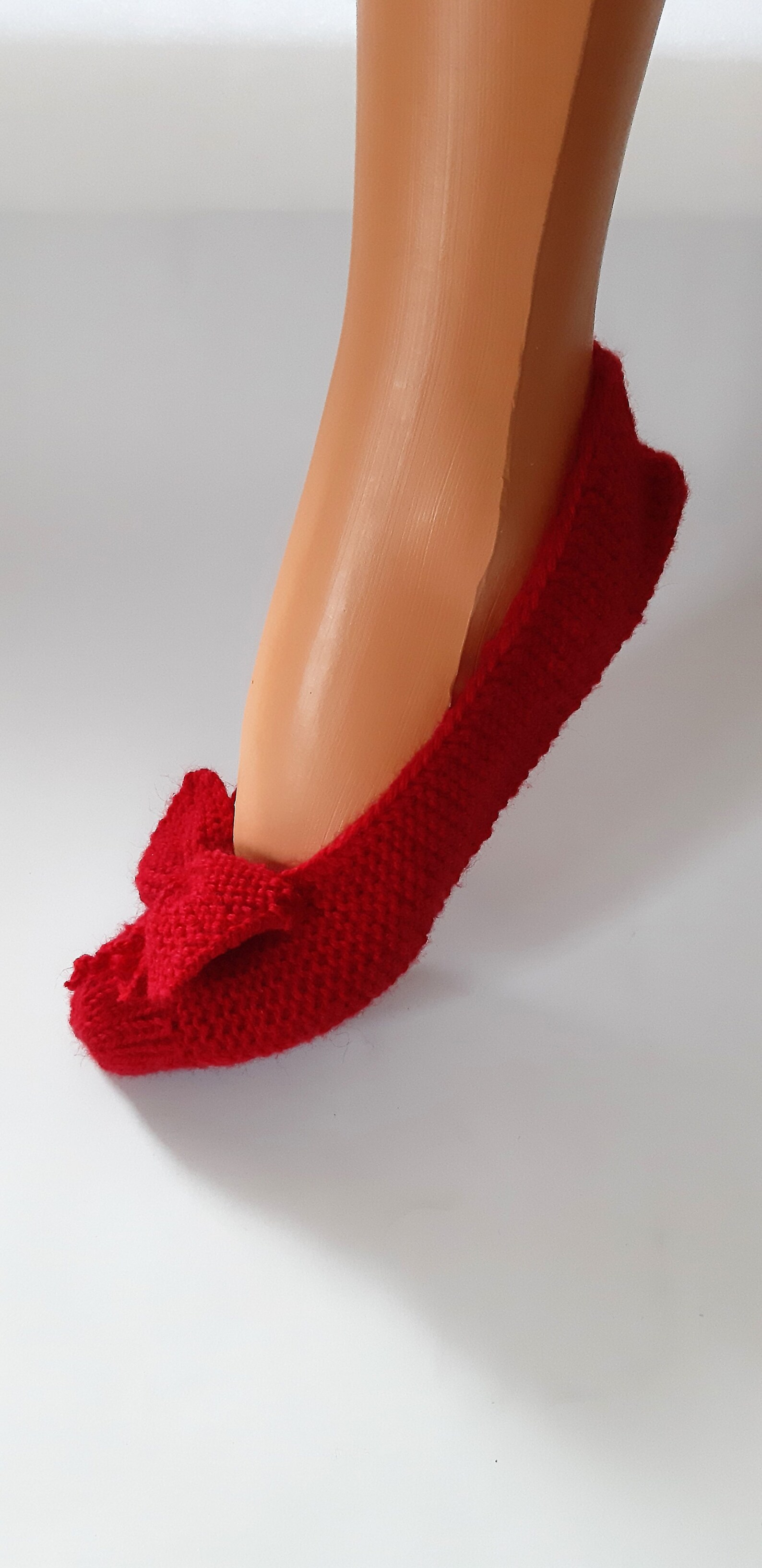 red slippers,handmade slippers,women slippers,non-slip slippers,ballet flats,bow slippers,gift wrapped,home shoes