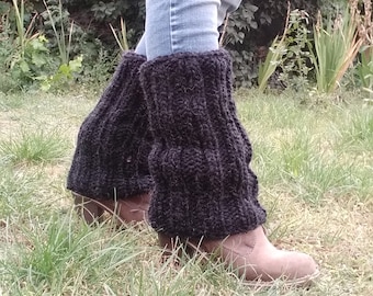 Kurze Mohair-Beinwärmer, Handgestrickte Beinwärmer, Chunky Beinwärmer, Mohair-Stiefelmanschetten, Flauschige Beinwärmer, Gestrickte Stiefelstulpen