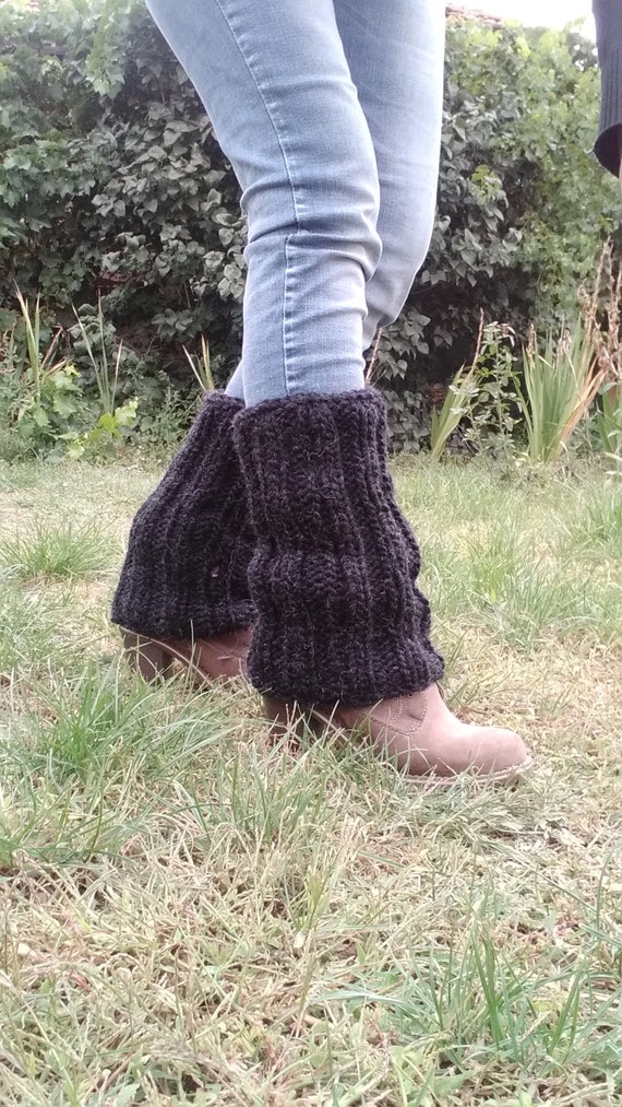 Short Mohair Legwarmers, Hand Knitted Leg Warmers, Chunky