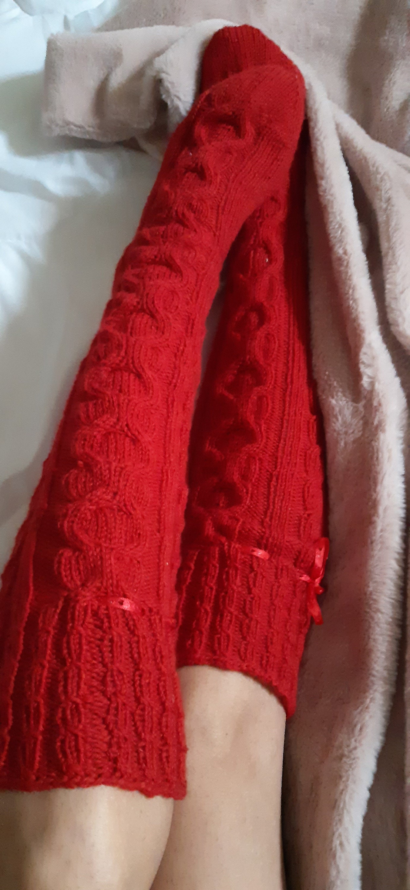 Cable Knit Thigh High Boots Socks Sweater Boots Socks Knee Etsy