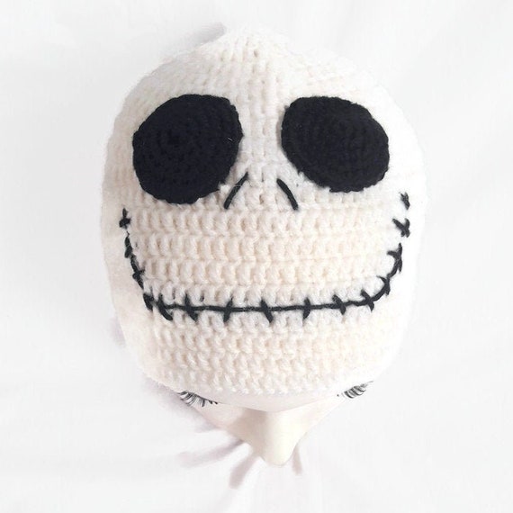Crochet Skull Hat Skeleton Beanie Jack 