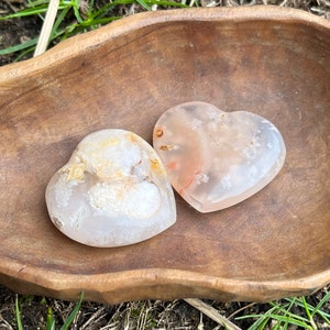 Flower Agate Hearts