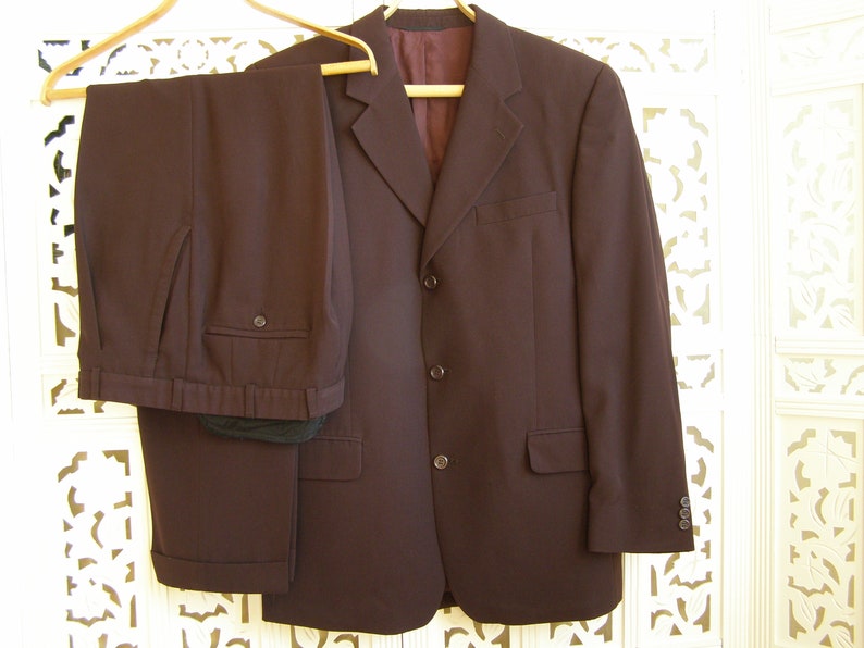 Vintage Classic Blazer Pants Men/'s size 40us 50eu BUZO MEN Men/'s Suit Made in Finland Burgundy-brown Suit