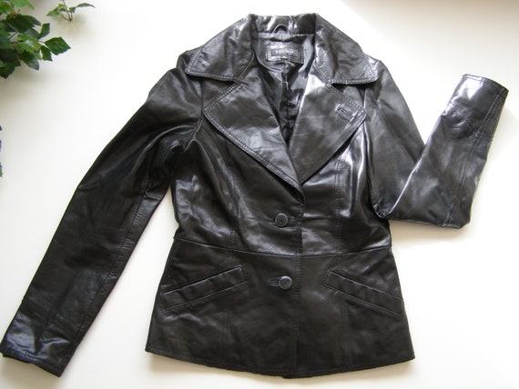 women's genuine leather blazers