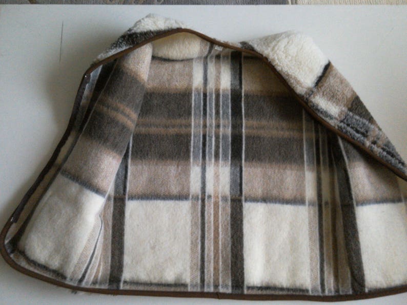 Size XXL. Vintage Wool Vest. Unisex Plaid Wool Vest. Fluffy Etsy