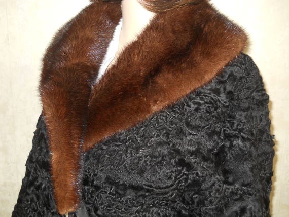coat with mink collar