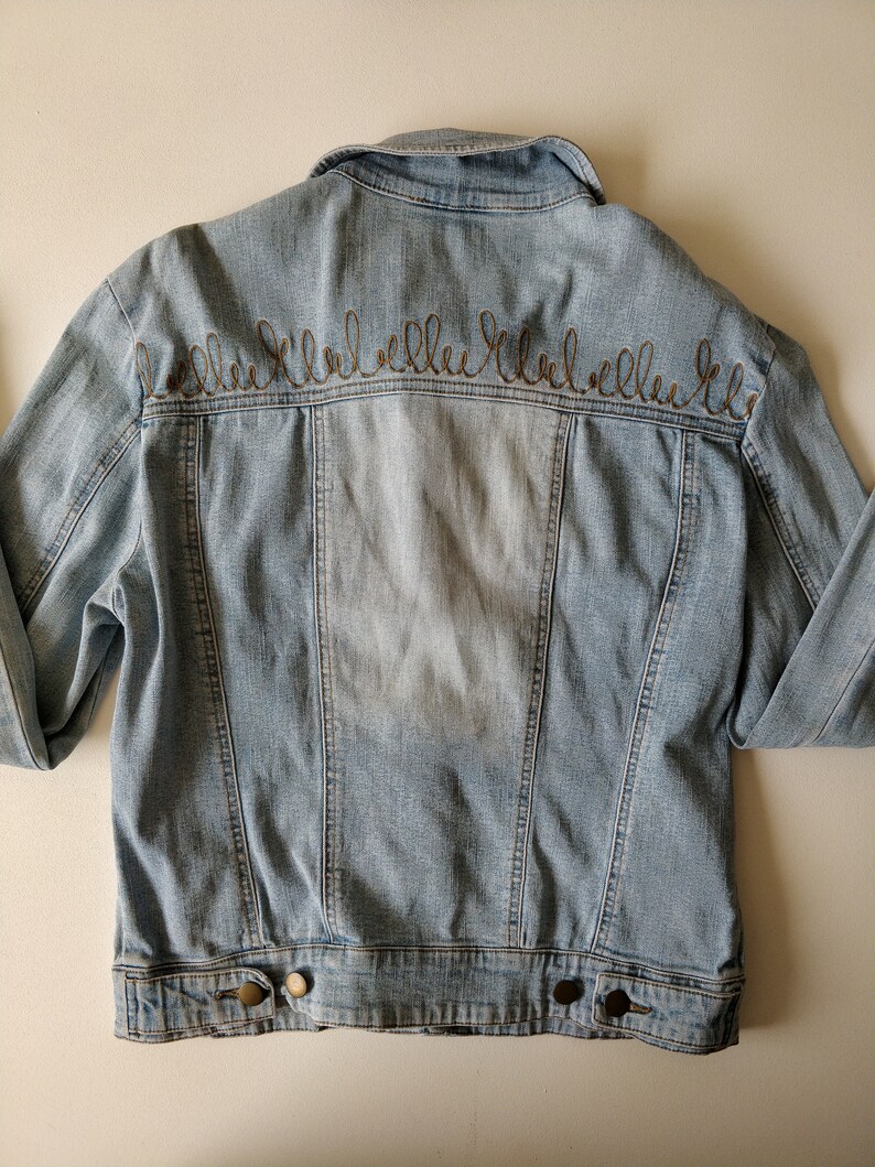 Jacket with Embroidery Vintage Jeans Denim Jacket Size S Size US 6 UK 12 EU 36 Women\u2019s Blue Denim Jacket Blazer