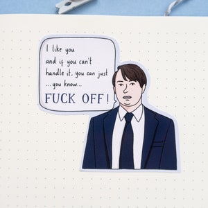 Peep Show Vinyl Sticker, Mark Corrigan, Fun Stickers, Waterproof Water bottle Sticker, Laptop Stickers, Funny gift for Friend, TV show