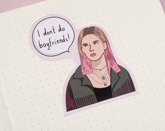 Maeve Wiley Vinyl Sticker, Sex Education Quote, Journal Laptop Decal