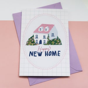Carte de félicitations pour une nouvelle maison, Félicitations, carte de déménagement, carte de pendaison de crémaillère, Home Sweet Home, nouvelle maison, carte de voeux Happy New Home