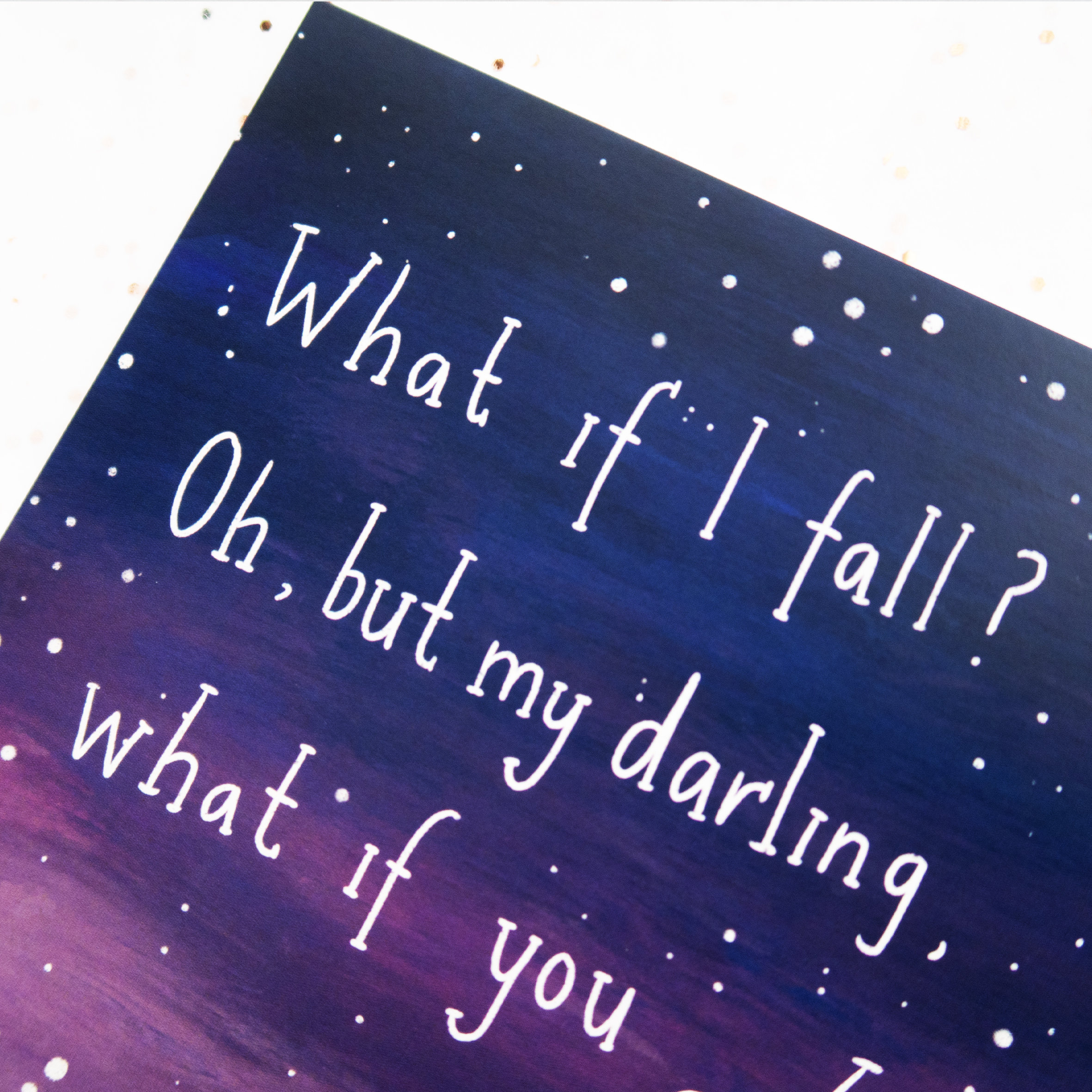 What if I fall Quote Art Print Square Print 210x210mm Etsy