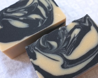 3 Pack BLACK SOAP w/ SHEA Butter and Activated Charcoal 1" thick bar  3.5" x 2.25" x 1" bars of soap 4.8oz
