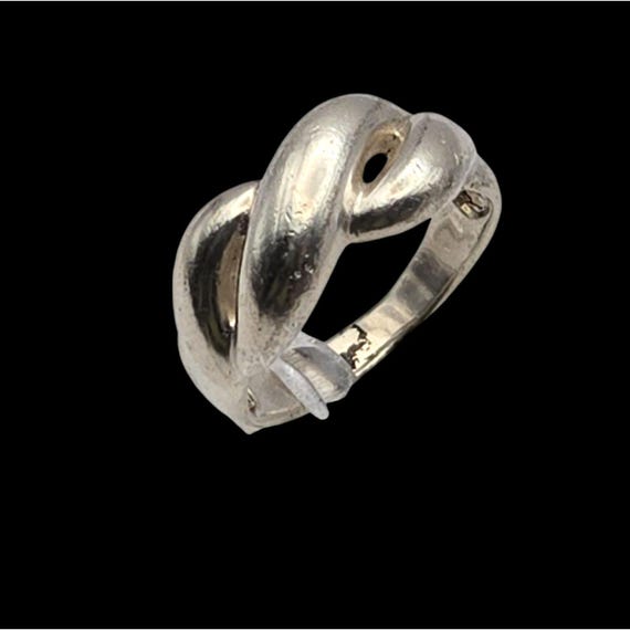 Vintage Sterling Silver Twisted Knot  Band Ring