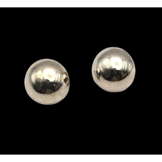Sterling Silver Ball Stud Earrings 8mm For Women & Men