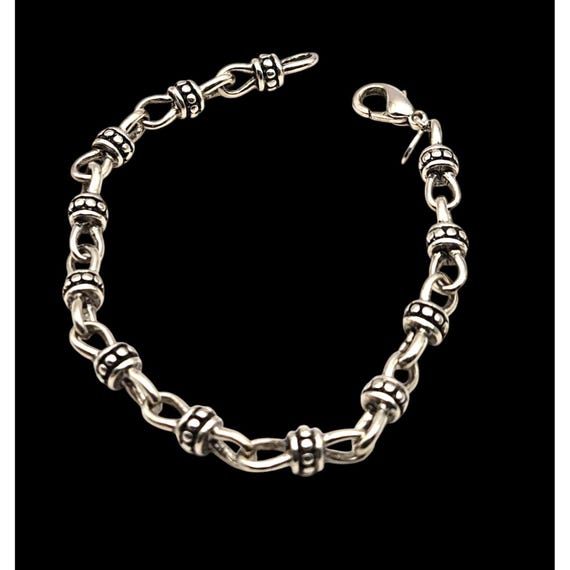 Vintage Silver Tone Chain Link Bracelet 7.5" By Premier Designs
