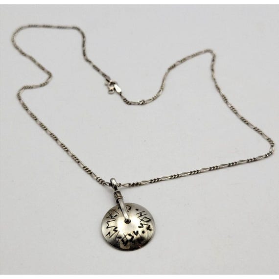 Sterling Silver Handcrafted Pendant Necklace With Intricate Design
