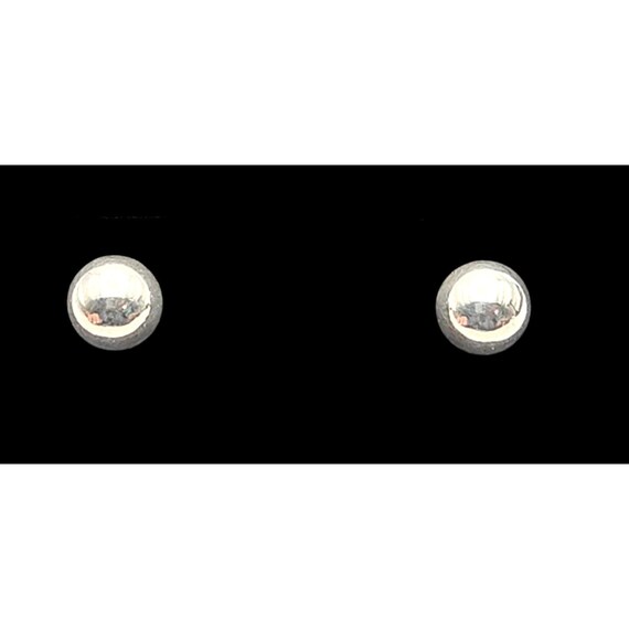 Sterling Silver Ball Stud Earrings Vintage Style 6.74 mm Size Elegant Timeless Design
