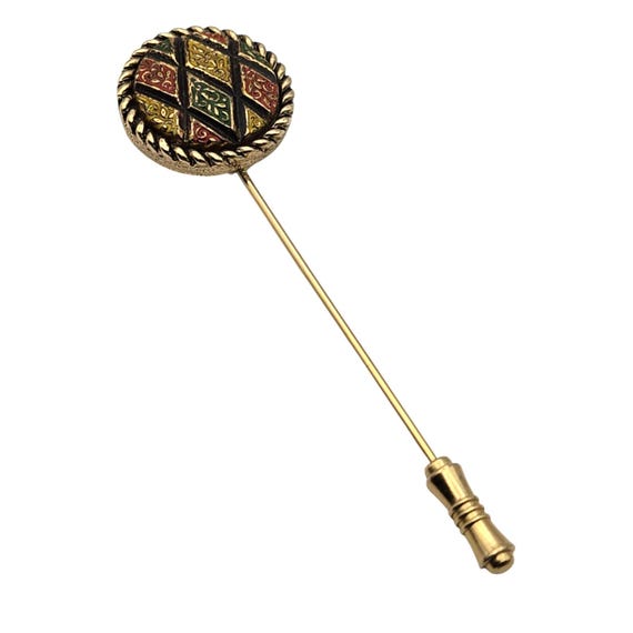 Vintage Sarah Coventry MCM Geometric Stick Pin 3 " x 7/8 "