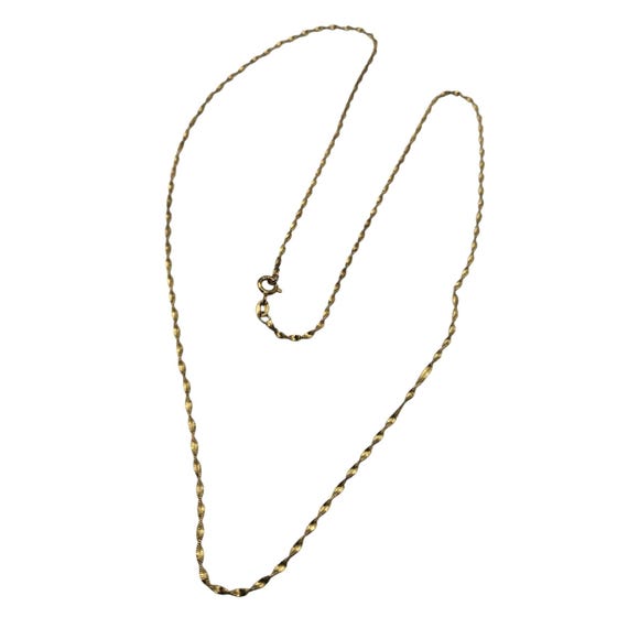 Vtg Danecraft Gold Vermeil Twist Chain Necklace 25" Elegant Simple Design