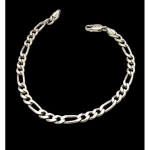 Vintage Sterling Silver Chain Bracelet With Lobster Claw Clasp 7 1/2 &quot; x 3/8 &quot;