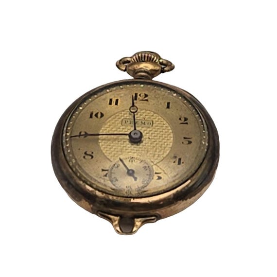 Vintage PREMO Ladies Pocket Watch Engraved 7 Jewel