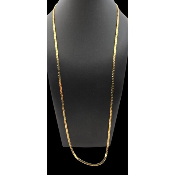 Vintage Monet Gold-Tone Serpentine Chain Necklace 30"