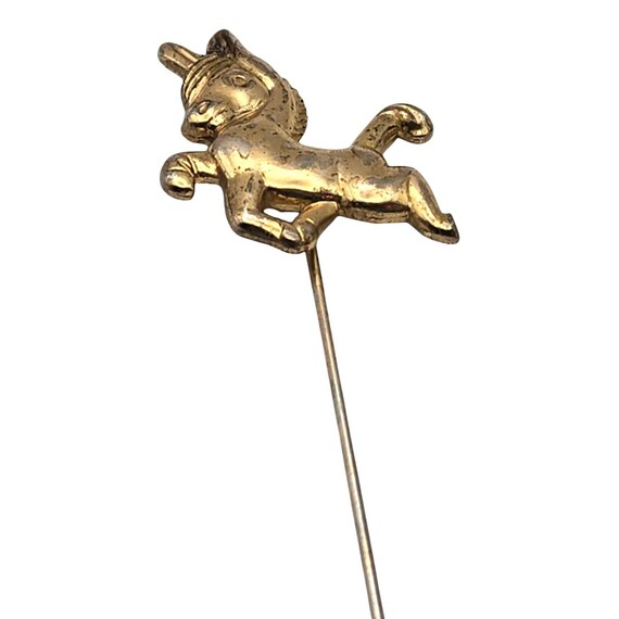 Vintage Coro Gold Tone Pony Stick Pin
