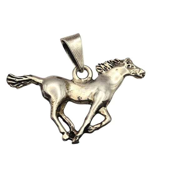 Vintage Sterling Silver Galloping Horse Pendant Mexico 925 Unique Artisan Jewelry Piece For Collectors Or Everyday Wear
