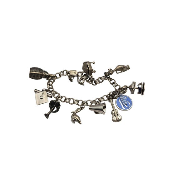 Vintage DANECRAFT Link Charm Bracelet 10 Charms
