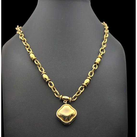 Vtg Napier Goldtone Pendant Necklace 9 1/2 "