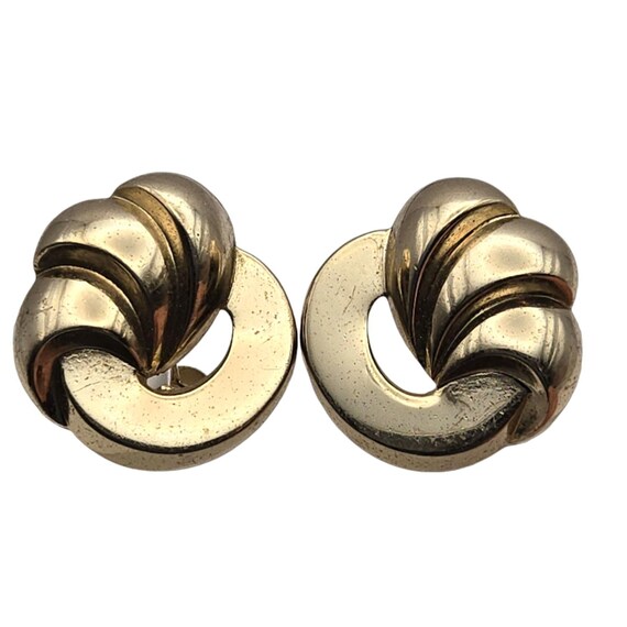 Vintage CORO Gold Tone Knot Screw Back Earrings