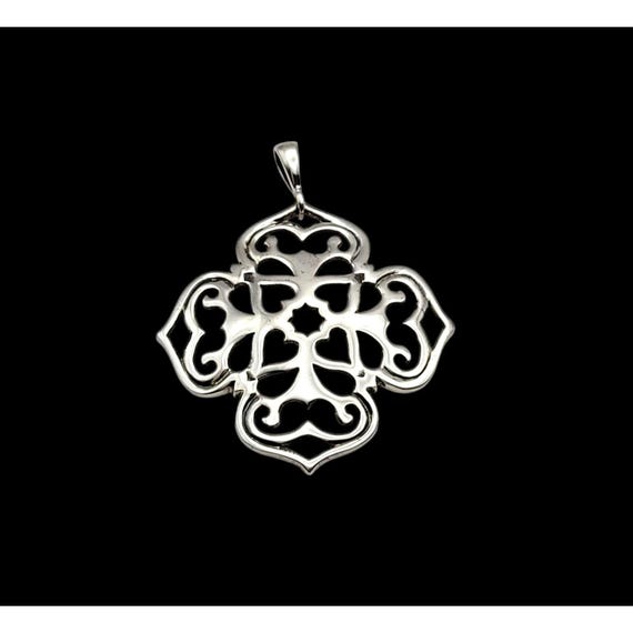 Sterling Silver Filigree Cross Pendant Celtic Cross