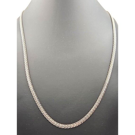 Vintage Sterling Silver Milor Braided Chain Necklace 925 Italy 26" Lobster Clasp Elegant Design