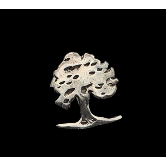 Vintage Sterling Silver Liberty Tree Tie Tac/Lapel Pin 1/2 Inch