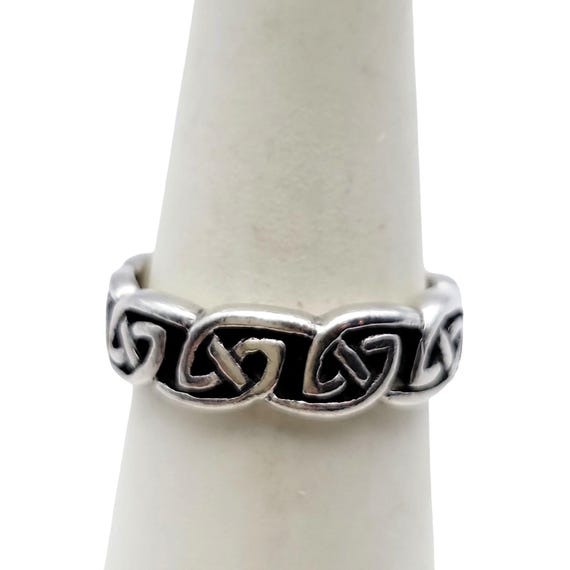 Sterling Silver 925 Celtic Knot Band Ring Size 7