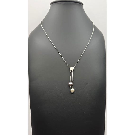 Sterling Silver Star Necklace With Freshwater Pearls GREAT GIFT !