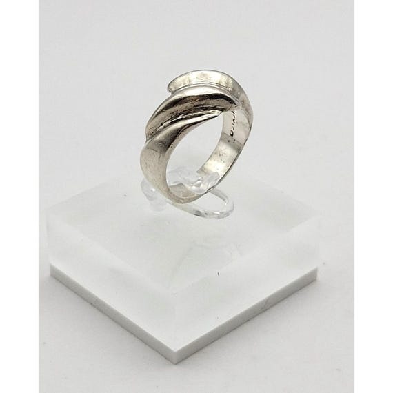 Sterling Silver 925 Textured Wave Ring, Men's Ring, Women's Ring