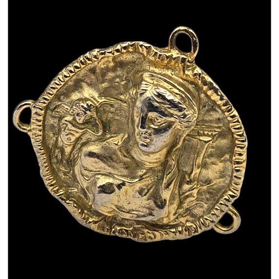 Aphrodite Medallion BPML Gold-Tone Pendant British Museum