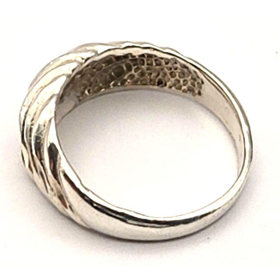 Sterling Silver Twist Dome Ring Size 5 1/2 Vintage Style